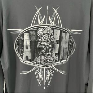 Vintage Rat Fink Mens Long Sleeve Shirt Pinstripe Size XL